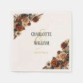 Rustikale Chic Floral Wedding Serviette (Vorderseite)