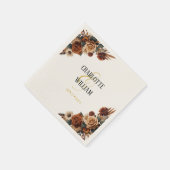 Rustikale Chic Floral Wedding Serviette (Ecke)