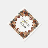 Rustikale Chic Floral Wedding Serviette (Ecke)