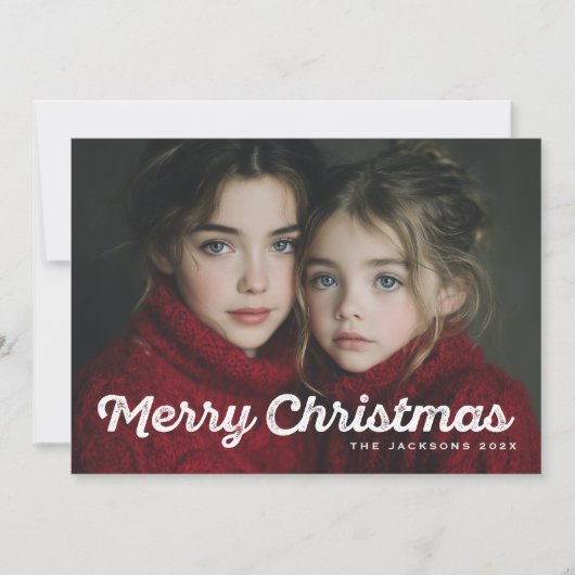 Rustikale Chic Frohe Weihnachten Design (Vorderseite)