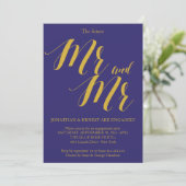 Rustikale Chic Gay Couple Engagement Party Einladung (Stehend Vorderseite)