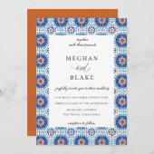 Rustikale Chic Geometric Tile Hochzeit Einladung (Vorne/Hinten)