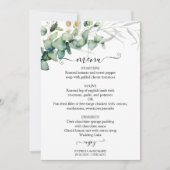 Rustikale Chic Greenerity Wedding Menu Card Einladung (Vorderseite)