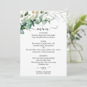 Rustikale Chic Greenerity Wedding Menu Card Einladung (Stehend Vorderseite)