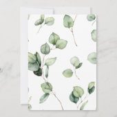 Rustikale Chic Greenerity Wedding Menu Card Einladung (Rückseite)