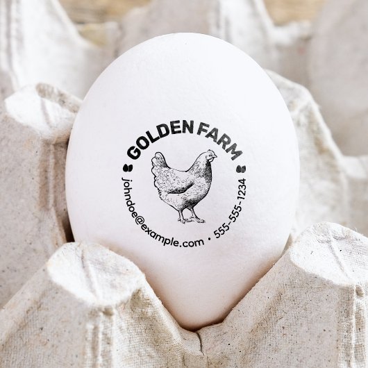 Rustikale Chic Hen Egg Briefmarke Gummistempel