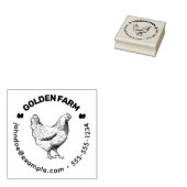 Rustikale Chic Hen Egg Briefmarke Gummistempel (Stempel)