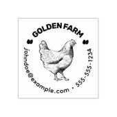 Rustikale Chic Hen Egg Briefmarke Gummistempel (Prägung)