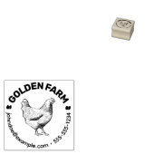 Rustikale Chic Hen Egg Briefmarke Gummistempel (Stempel)