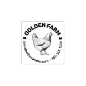 Rustikale Chic Hen Egg Briefmarke Gummistempel (Prägung)