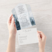 Rustikale Chic Hochzeit in einer Einladung (Abreißtisch)