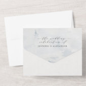 Rustikale Chic Hochzeit in einer Einladung (Rückseite)