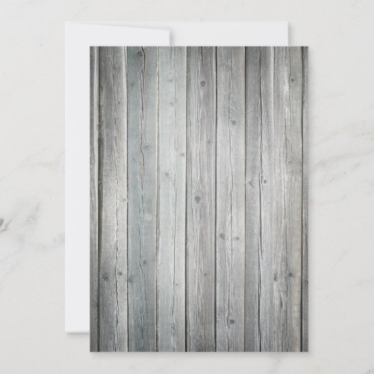 Rustikale Chic Hochzeitseinladung mit Sparkle Einladung (Rückseite)