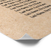 Rustikale Chic-Imitate, die eine Hochzeitskizze in Poster (Ecke)