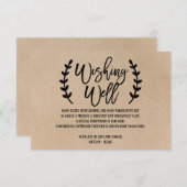 Rustikale Chic Imitate Kraft Hochzeit wünschend gu Begleitkarte (Vorne/Hinten)