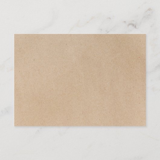 Rustikale Chic Imitate Kraft Hochzeit wünschend gu Begleitkarte (Rückseite)