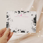 Rustikale Chic Kuh drucken Hot Pink Personalisiert Mitteilungskarte