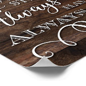 Rustikale Chic LIEBE QUOTE Signatur drucken Poster (Ecke)