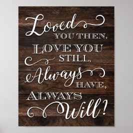 Rustikale Chic LIEBE QUOTE Signatur drucken Poster