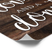 Rustikale Chic-LIEBE und ein DONUT-Zeichen Poster (Ecke)