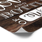 Rustikale Chic-LIEBE UND EINE FLASCHE WEINPrint Poster (Ecke)