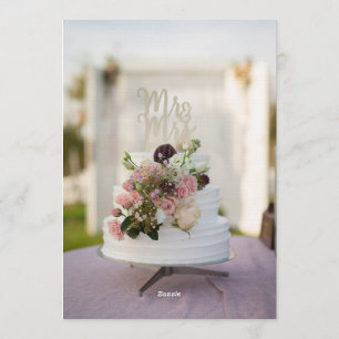 Rustikale Chic mehrstöckige Hochzeitstorte Mr. & M Einladung