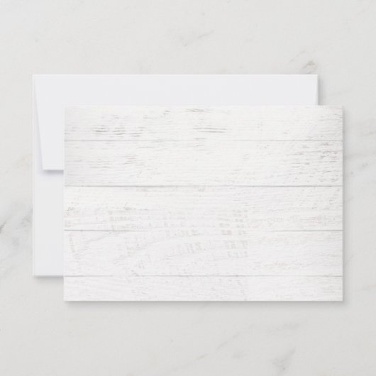 Rustikale Chic Modern Wedding RSVP Card Dankeskarte (Rückseite)