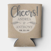 Rustikale Chic Wedding Dosenkühler (Vorderseite)