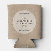 Rustikale Chic Wedding Dosenkühler (Rückseite)