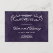 Rustikale Chic Wedding Reception Card - Lila Begleitkarte (Vorderseite)