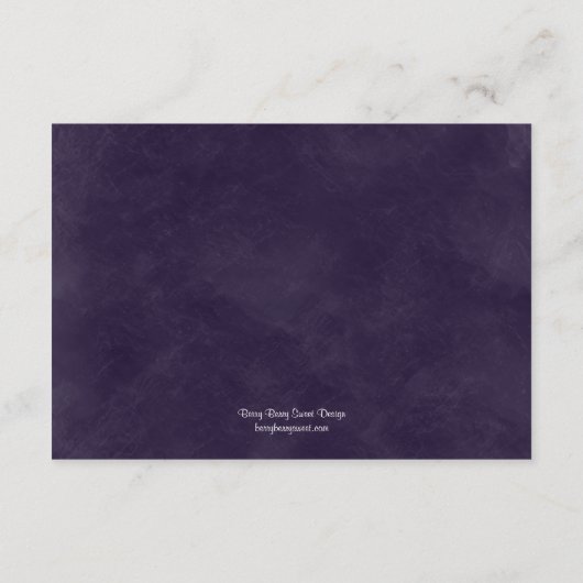 Rustikale Chic Wedding Reception Card - Lila Begleitkarte (Rückseite)