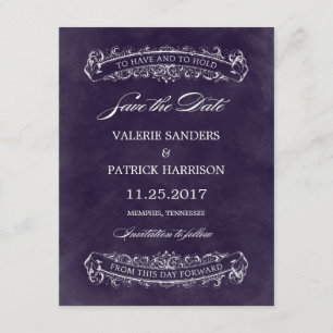 Rustikale Chic Wedding Save the Date - Lila