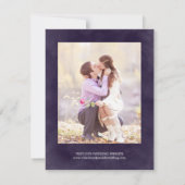 Rustikale Chic Wedding Save the Date - Lila (Rückseite)