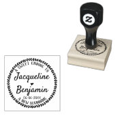 Rustikale Chic Wreath Sweet Ending Wedding Gummistempel (Stempel)