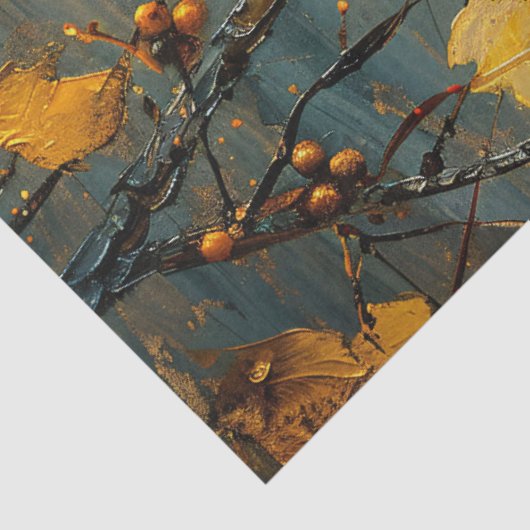 Rustikale Chickadee im Herbstmalerei Dekoupage Seidenpapier (Ausschnitt)