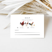 Rustikale Chicken Wedding RSVP Card