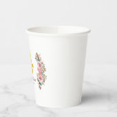 Rustikale chinesische Hochzeit doppeltes Glück blü Pappbecher (Links)