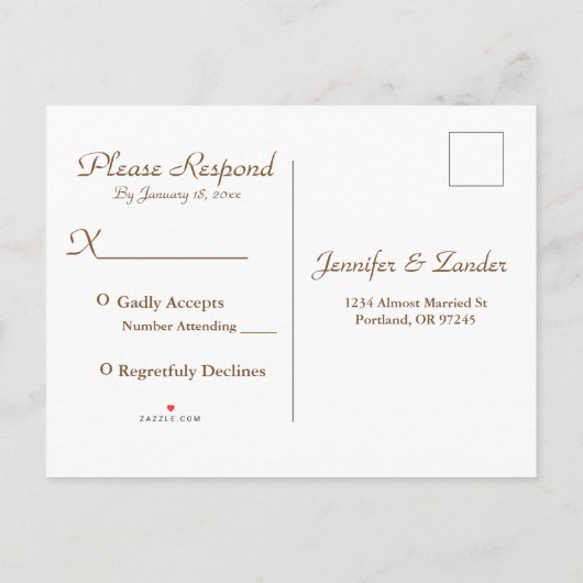 Rustikale Chrismas UAWG Einladungspostkarte (Rückseite)