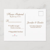 Rustikale Chrismas UAWG Einladungspostkarte (Rückseite)