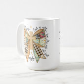 Rustikale Christliche Coquette Bow Gott ist in ihr Kaffeetasse (Vorderseite Links)