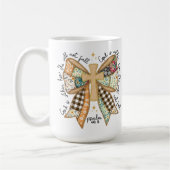 Rustikale Christliche Coquette Bow Gott ist in ihr Kaffeetasse (Links)