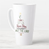 Rustikale Christliche Weihnachtskaroltypografie Milchtasse (Linke Ecke)