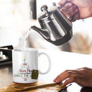 Rustikale christliche Weihnachtslied-Typografie Kaffeetasse