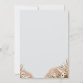 Rustikale Cinnamon Rose Wildblume Boho Wedding Einladung (Rückseite)