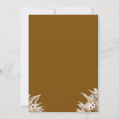 Rustikale Cinnamon Rose Wildblume Boho Wedding Einladung (Rückseite)