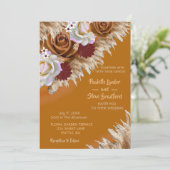 Rustikale Cinnamon Wildblume Einladung (Stehend Vorderseite)