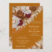 Rustikale Cinnamon Wildblume Einladung (Vorne/Hinten)