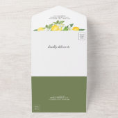 Rustikale Citrus Lemon Orchard Hochzeit All In One Einladung (Außenbereich)