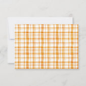 Rustikale Citrus Orange Summer Wedding RSVP Card (Rückseite)