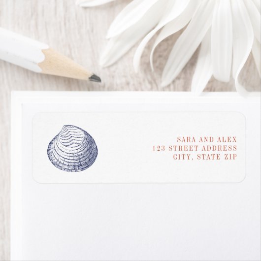 Rustikale Clam Muschel Red & Blue Wedding (Insitu)